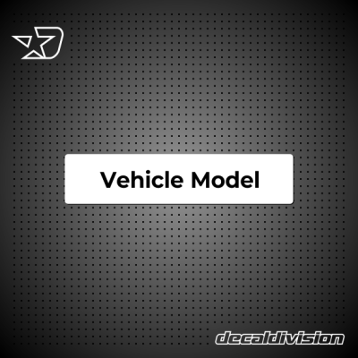 Showroom Vehicle Identity Plates Set